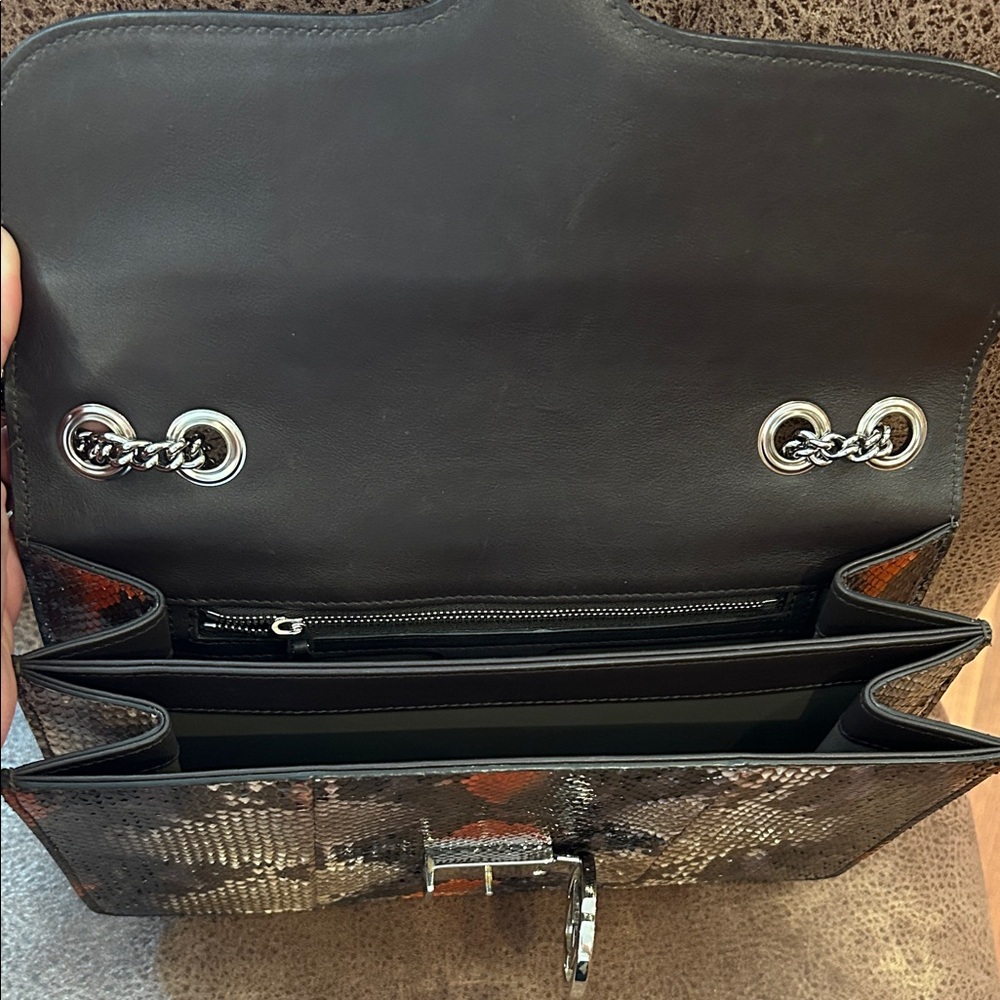 Gucci Python Pattern Shoulder Bag - Black, Brown,… - image 2